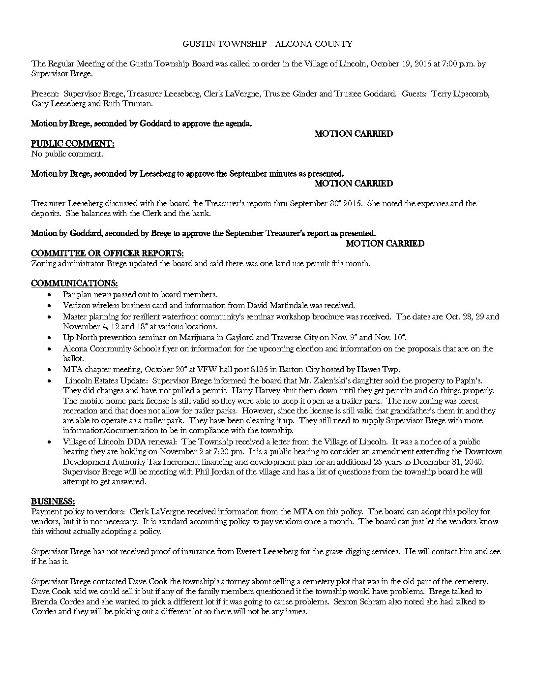10-19-15 board minutes