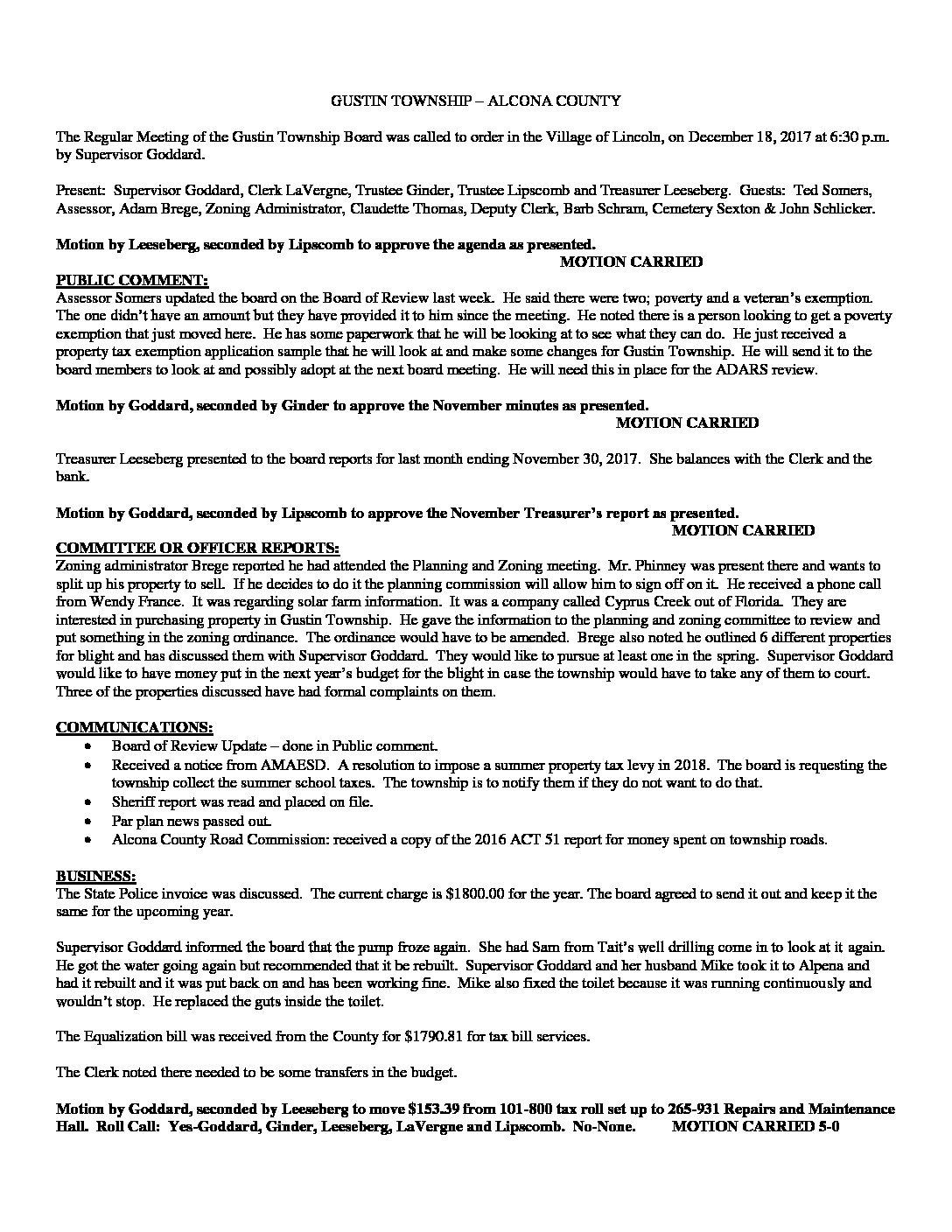 12-18-17 board minutes