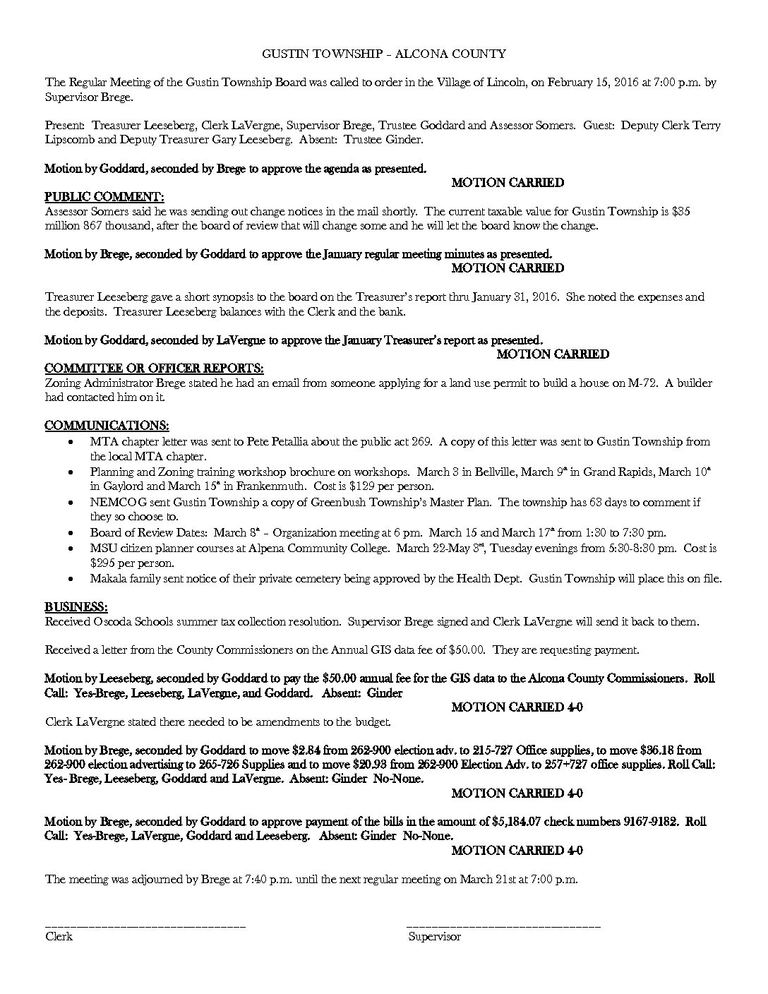 2-15-16 board minutes