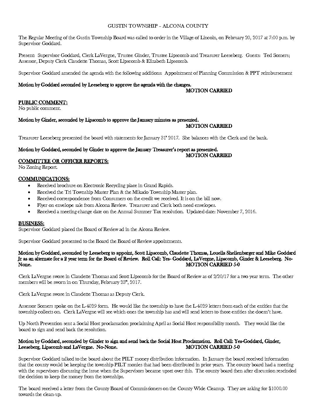 2-20-17 board minutes