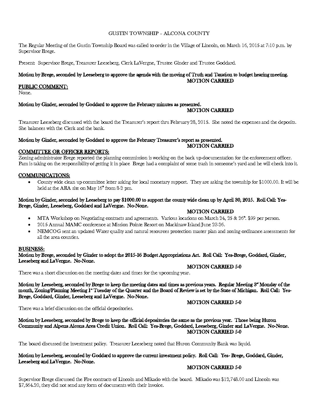 3-16-15 board minutes