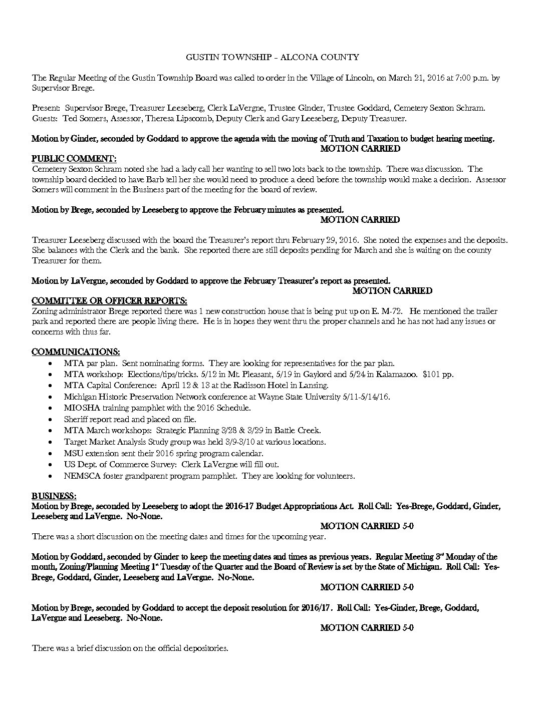 3-21-16 board minutes