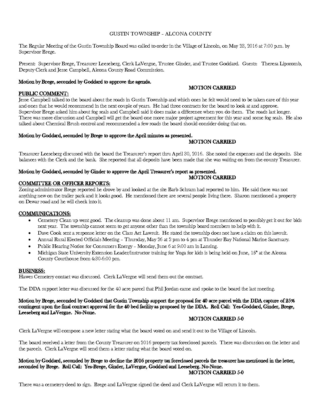 5-23-16 board minutes