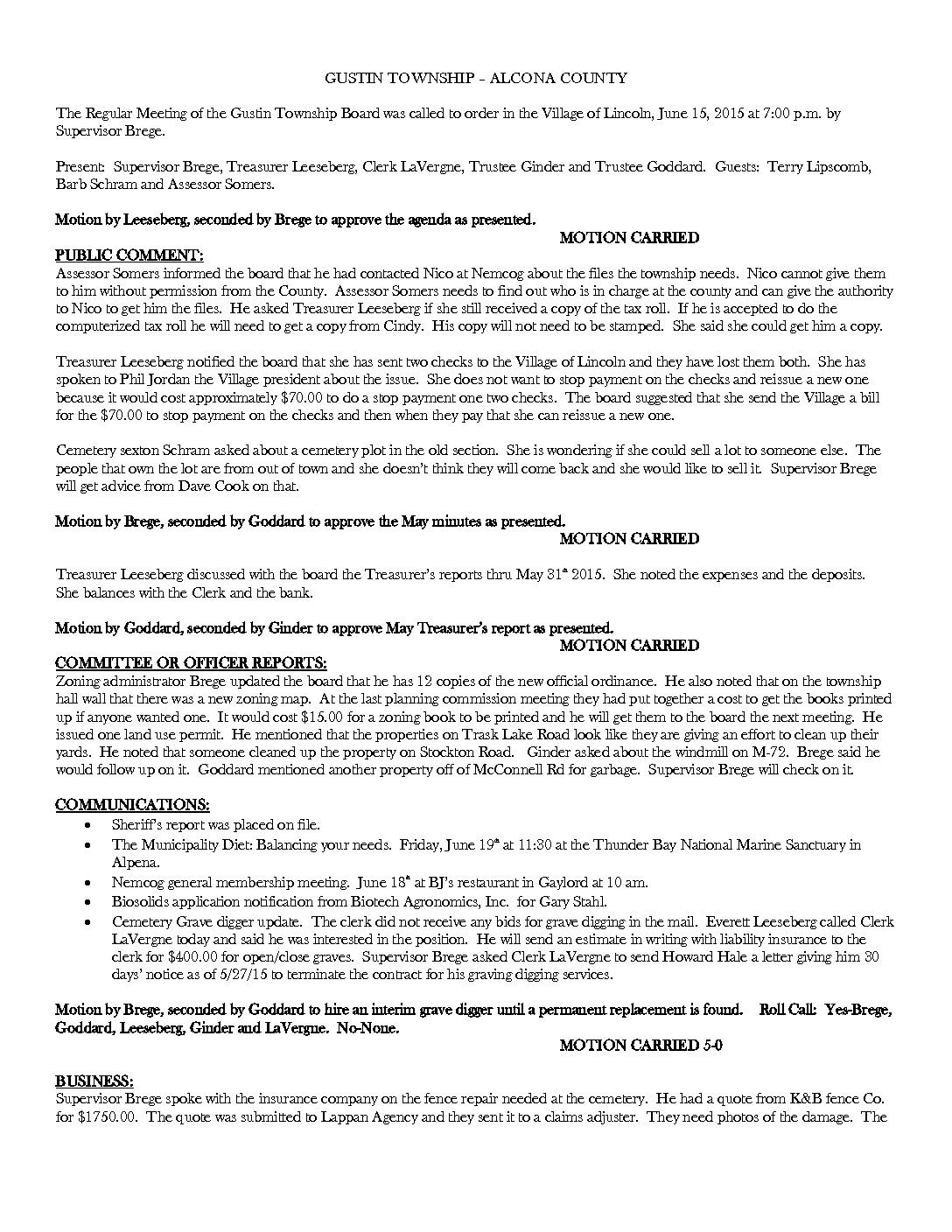 6-15-15 board minutes