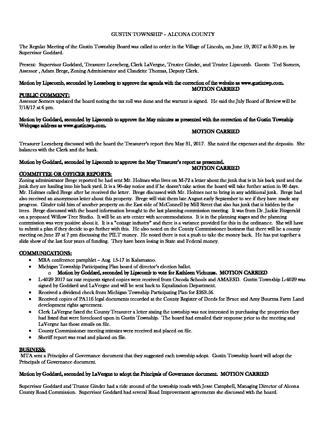 6-19-17 board minutes