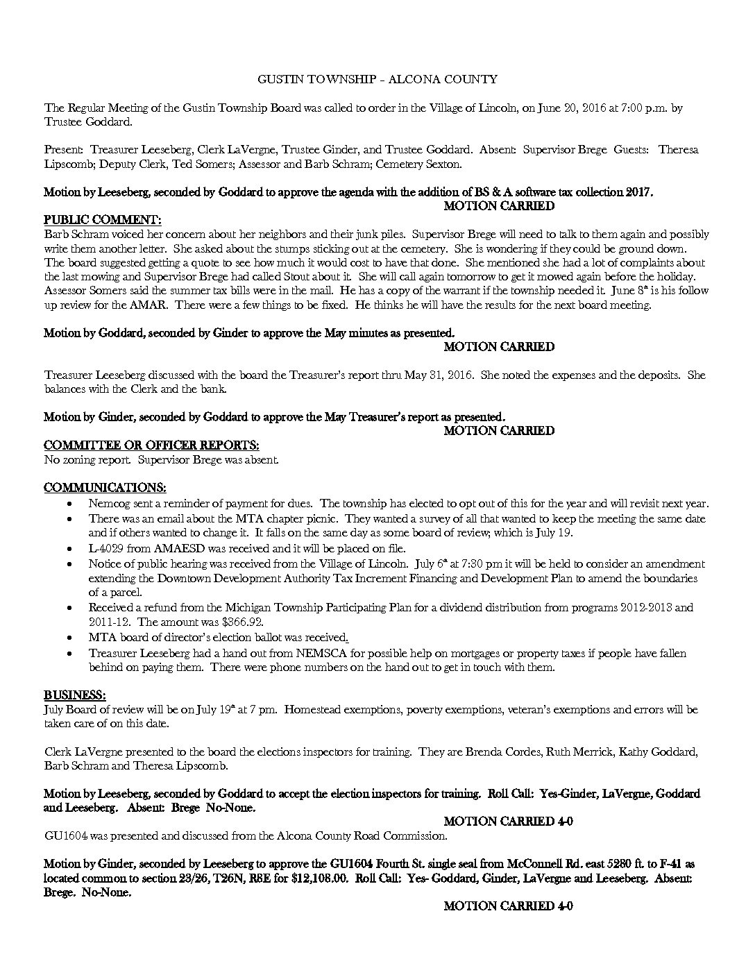 6-20-16 board minutes