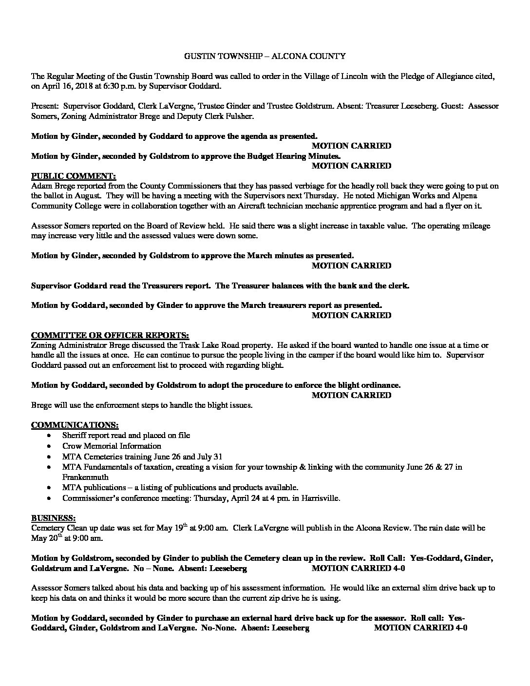 4-16-18 board minutes