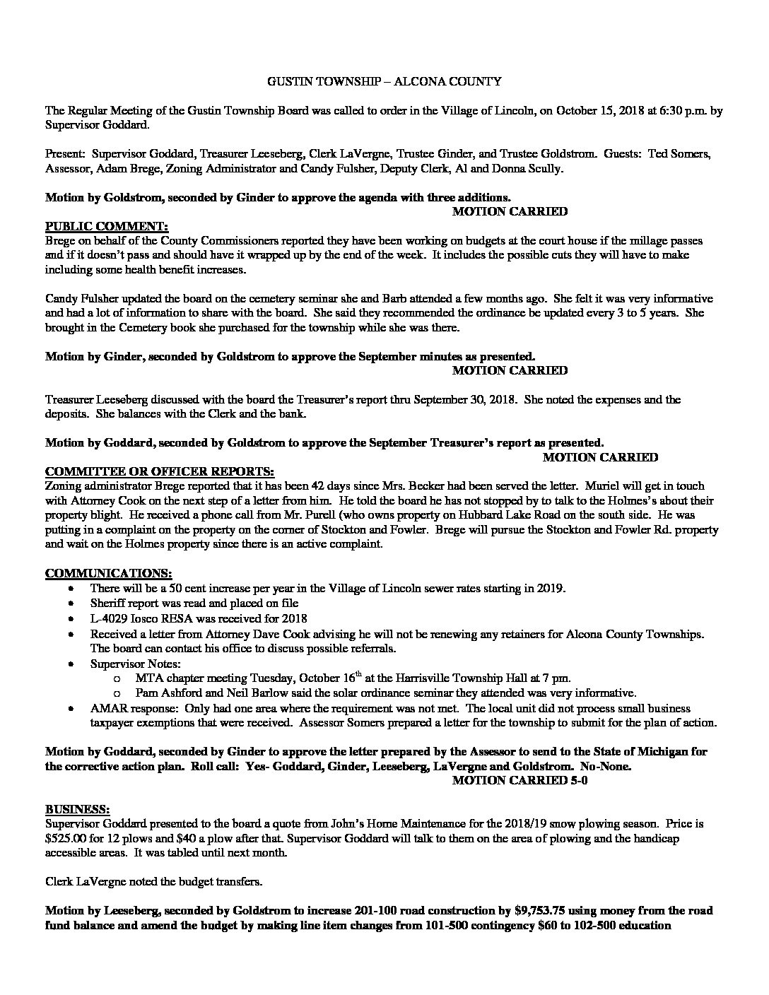 10-15-18 board minutes