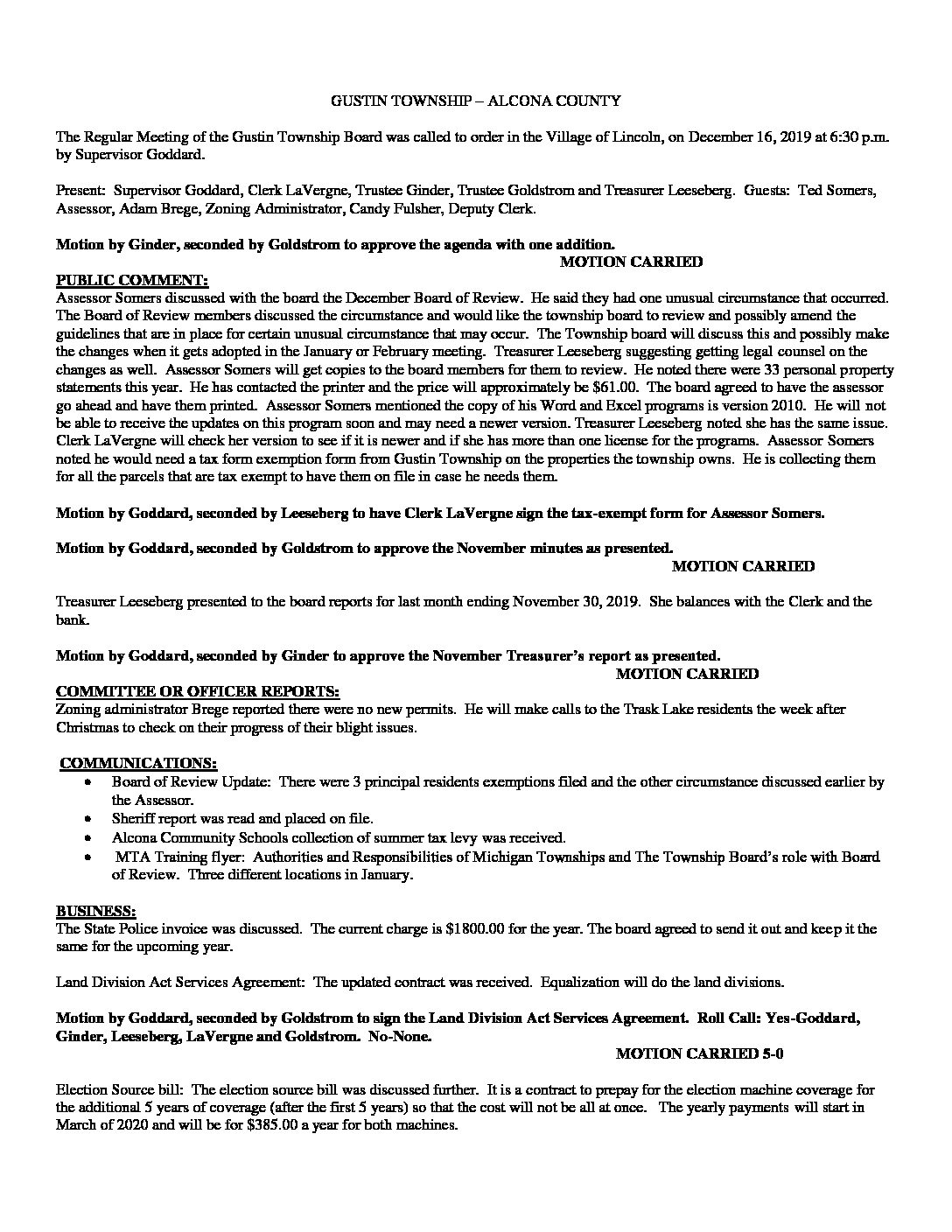 12-16-19 board minutes