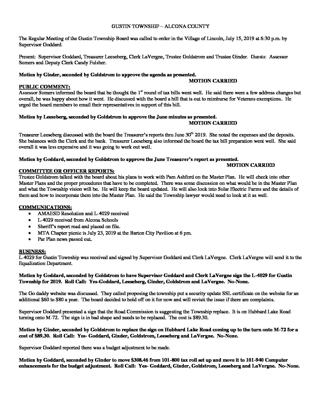 7-15-19 board minutes