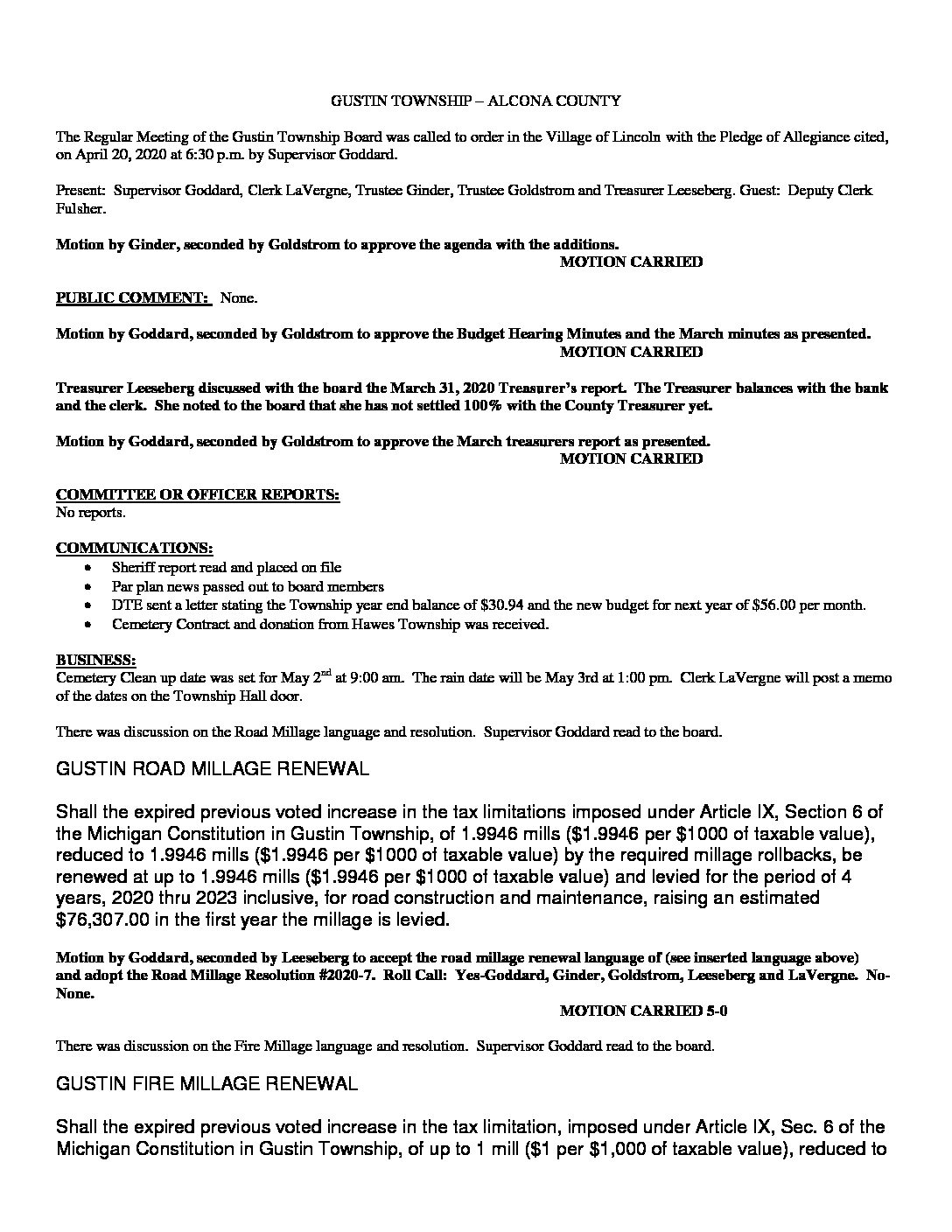 4-20-20 board minutes