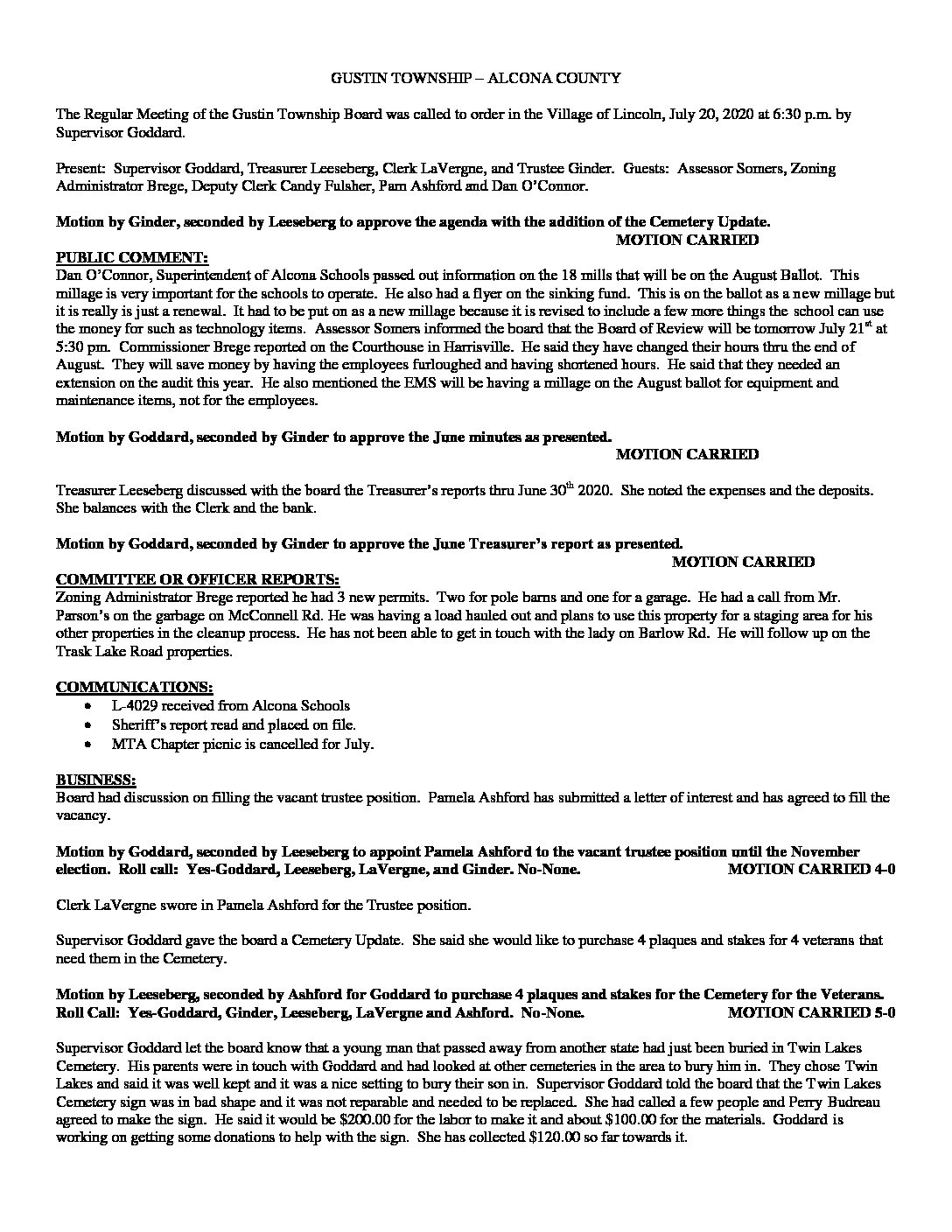 7-20-20 board minutes